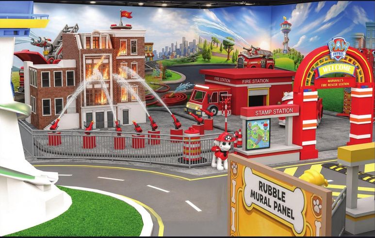 Fire rescue zone with water cannons