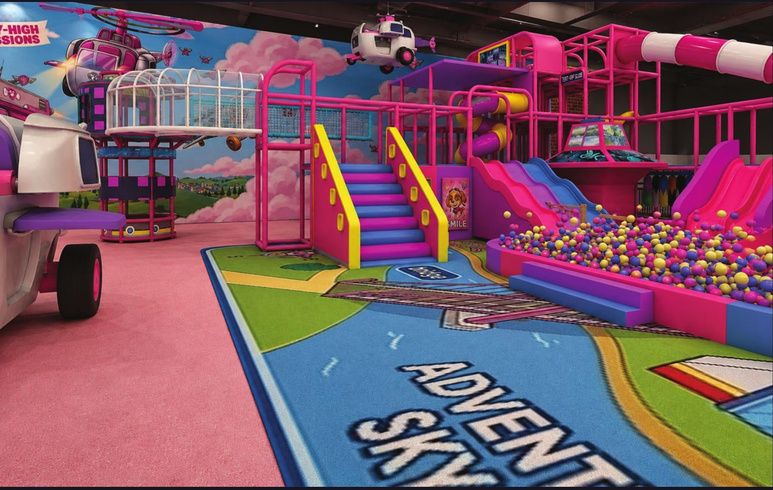 Interior soft play zone with ball pit